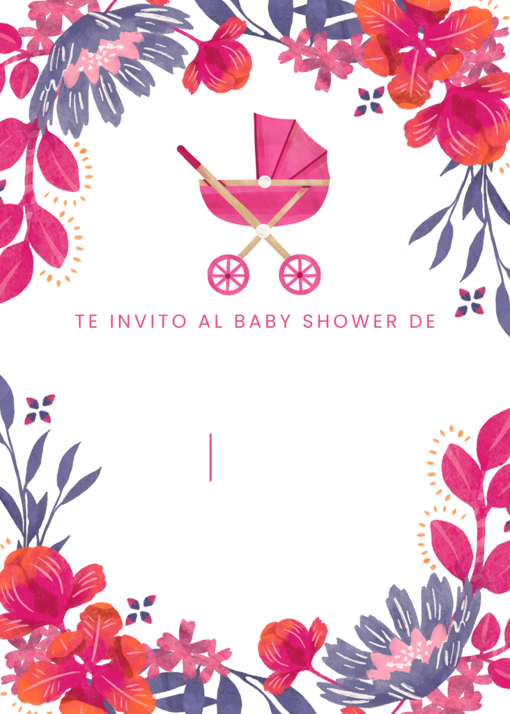 Invitacion-para-Baby-Shower-Elegante-Rosa-y-Azul-732x1024 Invitaciones de Baby Shower para Imprimir